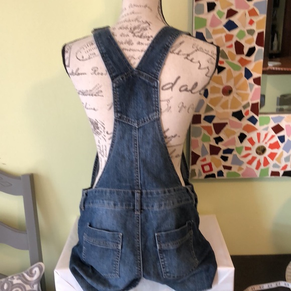 Denim Overall Shorts - Picture 4 of 11